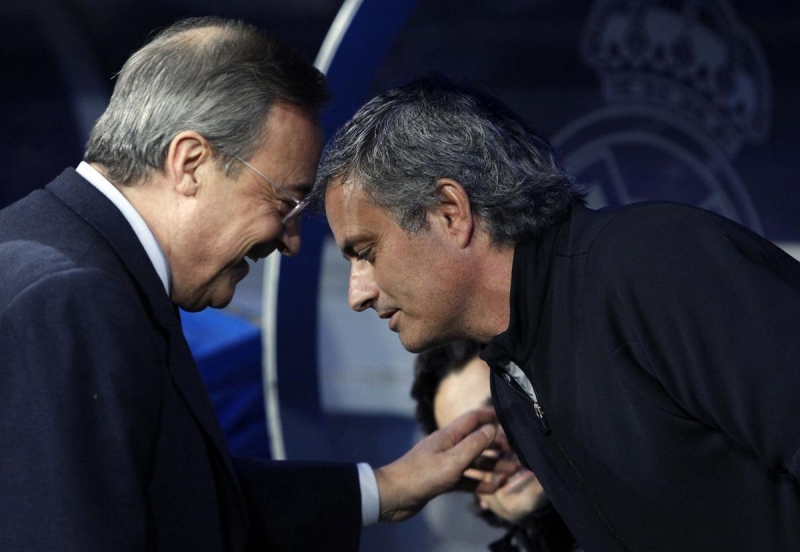 Chủ tịch Florentino Perez của Real Madrid đang lên kế hoạch tái hợp với huấn luyện viên Jose Mourinho
